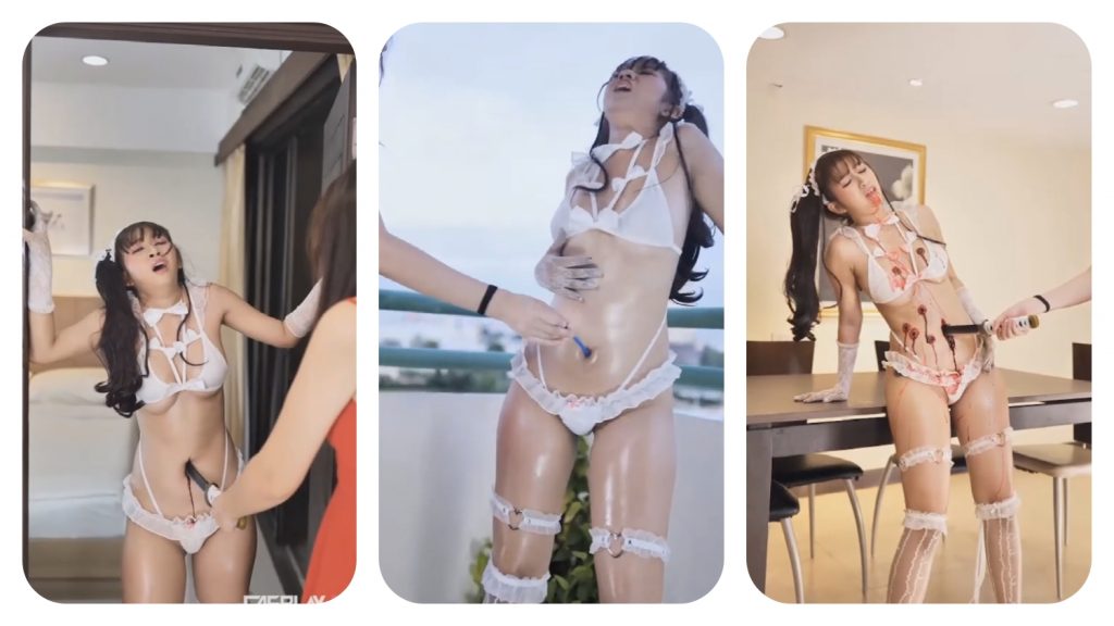 Cosplay-pk白丝刺脐